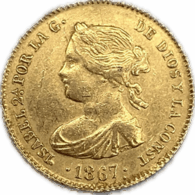 4 escudos Isabelle II 1867 — photo 1