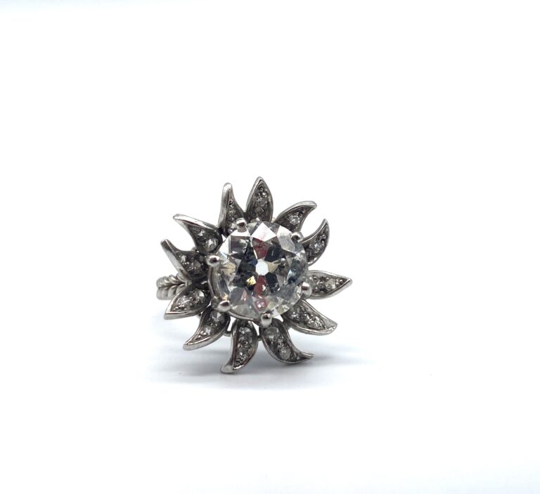 Bague or blanc 18K