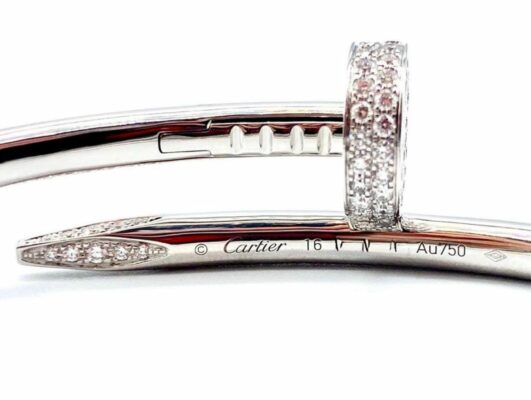 Bracelet Cartier Clou or et diamants signature
