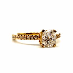 Bague or 9k & diamant 1,01 cts — photo 1