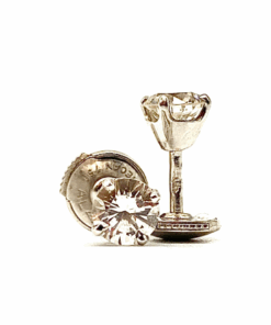 Boucles d'oreilles puces or 18k & diamants