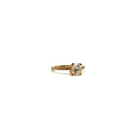Bague or 9k & diamant 1,01 cts — photo 2