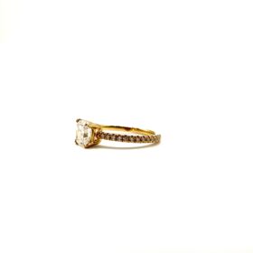 Bague or 9k & diamant 1,01 cts — photo 3