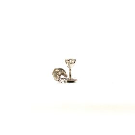 BOUCLES D'OREILLES PUCES OR 18K ET DIAMANTS 0,45 CT (x2) — photo 3