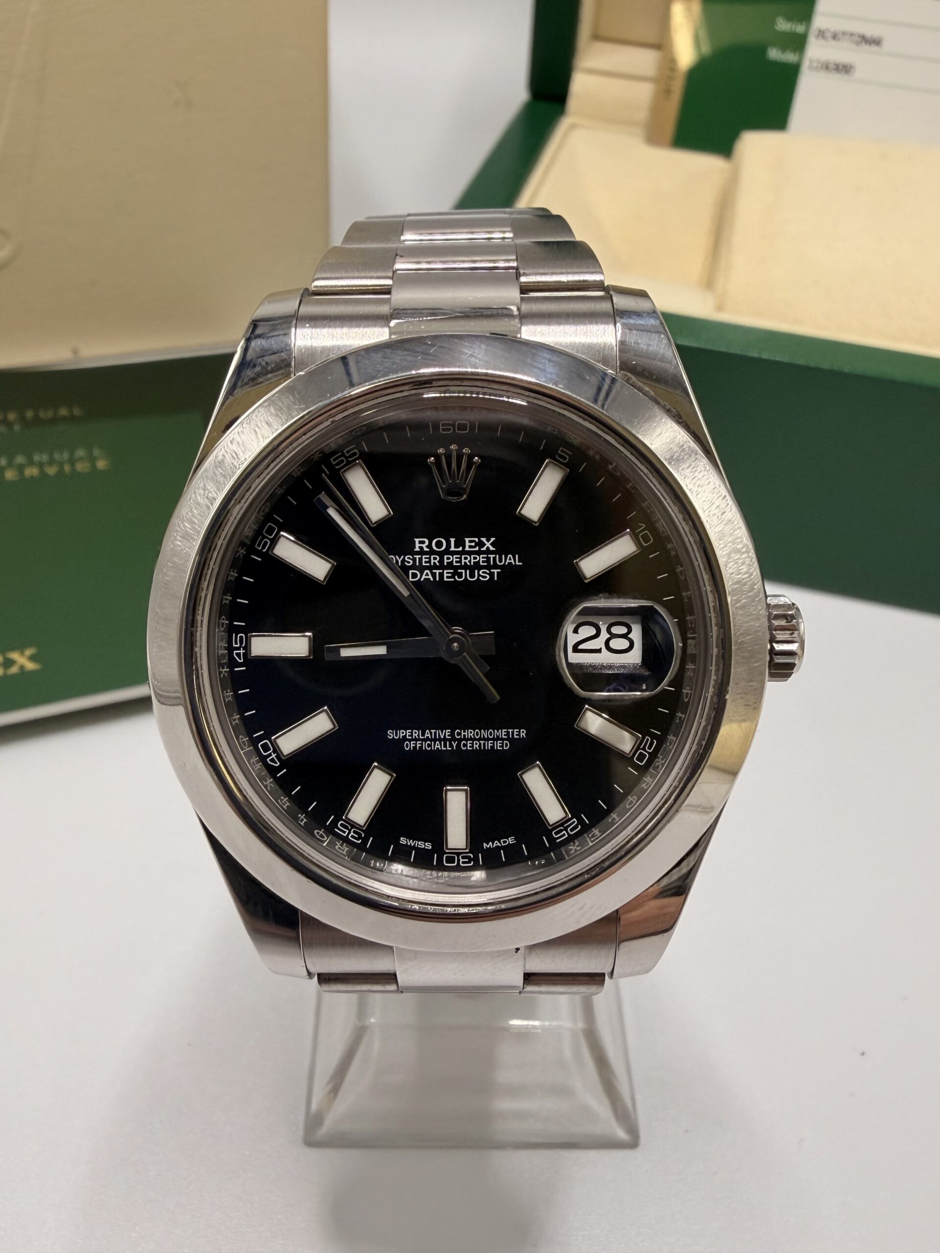 Rolex Datejust II ref 116300 2018 partiellement stické