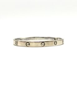 Bracelet Cartier Love Classique or blanc 18k (T.19)