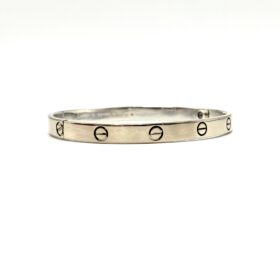 Bracelet Cartier Love Classique or blanc 18k (T.19) — photo 1