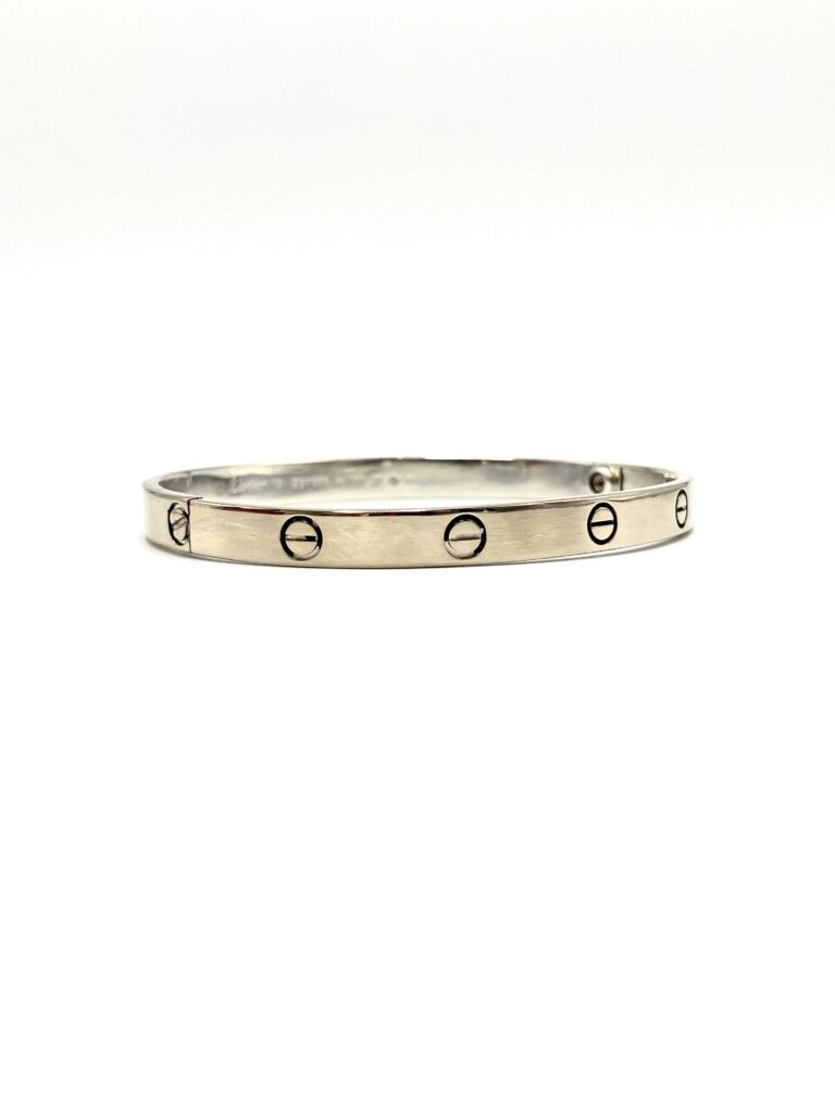 Bracelet Cartier Love Classique or blanc 18k (T.19)
