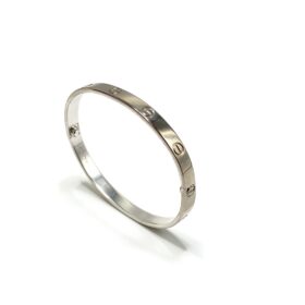 Bracelet Cartier Love Classique or blanc 18k (T.19) — photo 2