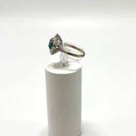 Bague or 14K diamants émeraudes (T.58) — photo 5