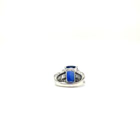 Bague or 14K diamants et saphir (T.49) — photo 3