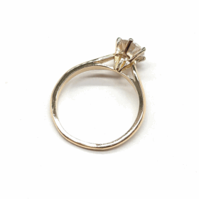 BAGUE OR 18K SOLITAIRE DIAMANT ENVIRON 1 CT (T 52) — photo 2