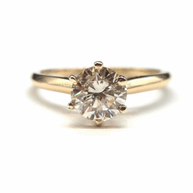 BAGUE OR 18K SOLITAIRE DIAMANT ENVIRON 1 CT (T 52) — photo 5