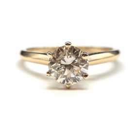 BAGUE OR 18K SOLITAIRE DIAMANT ENVIRON 1 CT (T 52) — photo 6