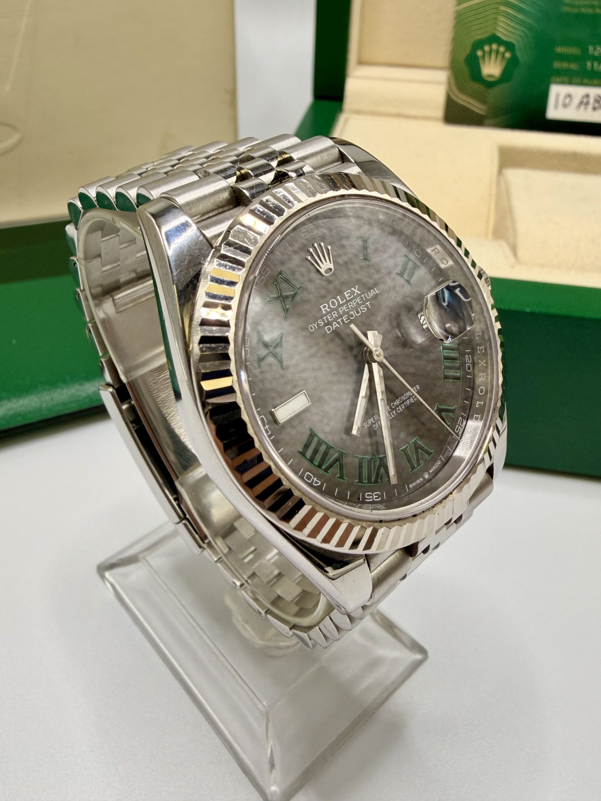 Rolex Datejust 41 ref 126334 Wimbledon with service card from 2022
