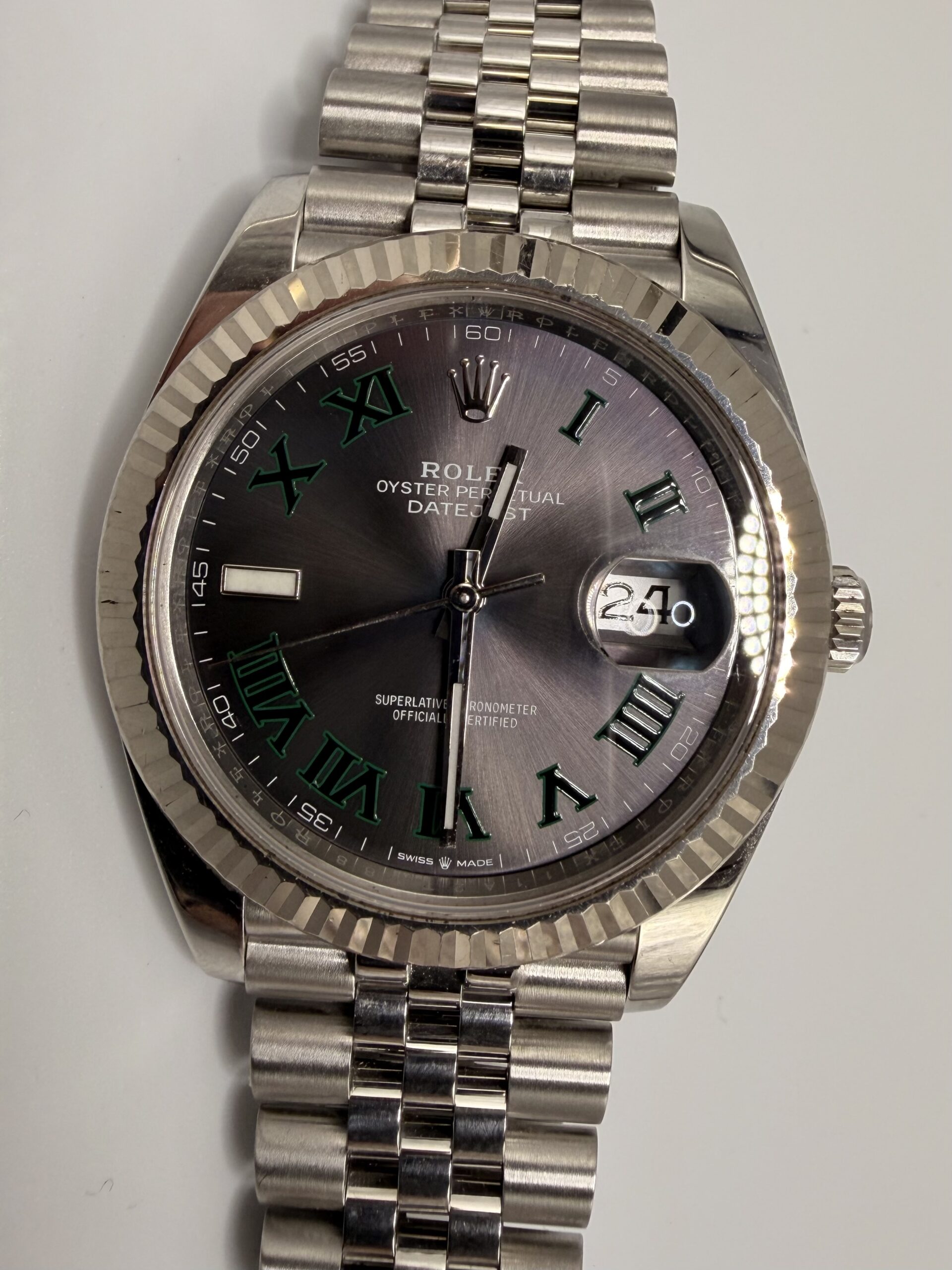 Rolex Datejust 41 ref 126334 Wimbledon with service card from 2022
