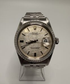 Rolex Datejust 36 Argent Linen Dial ref 1601 année 1974