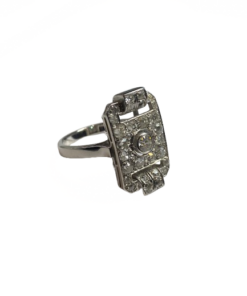 BAGUE ART DECO OR 18K DIAMANTS (T.62)