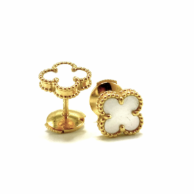 PUCES VAN CLEEF & ARPELS SWEET ALHAMBRA OR 18K ET NACRE — photo 2