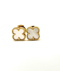 PUCES VAN CLEEF & ARPELS SWEET ALHAMBRA OR 18K ET NACRE