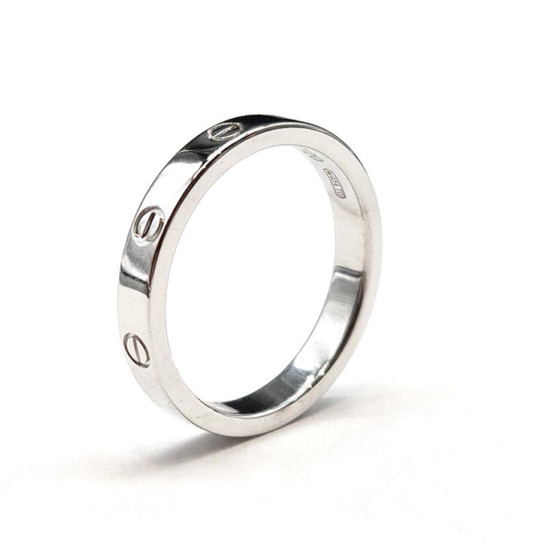 BAGUE CARTIER LOVE PM OR BLANC 18K (T.51)