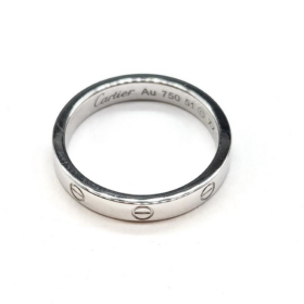BAGUE CARTIER LOVE PM OR BLANC 18K (T.51) — photo 4
