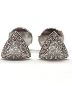 BOUCLES D'OREILLES 18K DIAMANTS ENV 0,30 CT