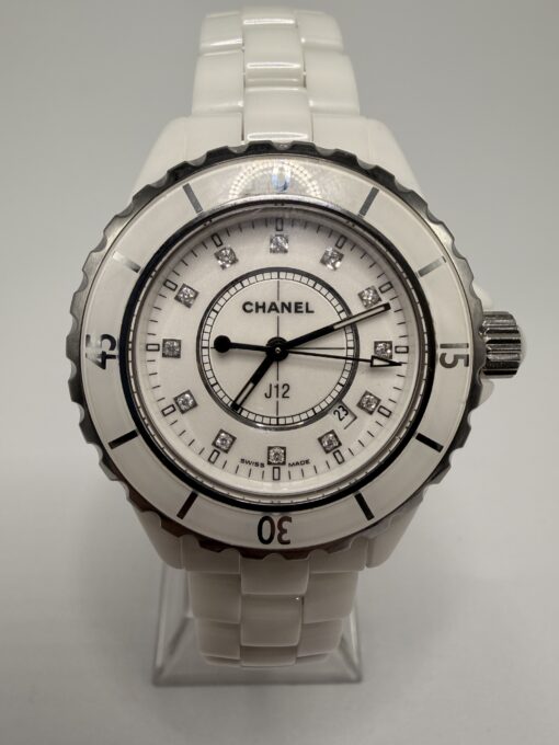 Chanel J12 White Ceramic 33MM Diamond Dial