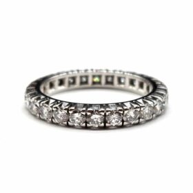 BAGUE ALLIANCE OR 18K ENV 0,80 CT (T.53) — photo 1