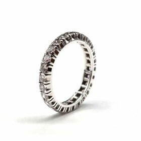 BAGUE ALLIANCE OR 18K ENV 0,80 CT (T.53) — photo 3