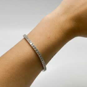 BRACELET TENNIS RIVIÈRE DE DIAMANTS ENV.8,50 CTS  (T.17) — photo 2