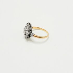 BAGUE MARGUERITE VINTAGE OR JAUNE 18K (T.53) — photo 3