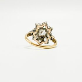 BAGUE MARGUERITE VINTAGE OR JAUNE 18K (T.53) — photo 4