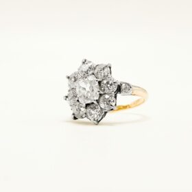BAGUE MARGUERITE VINTAGE OR JAUNE 18K (T.53) — photo 6