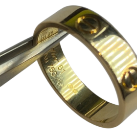 BAGUE CARTIER LOVE CLASSIQUE OR 18K (T.61) — photo 4