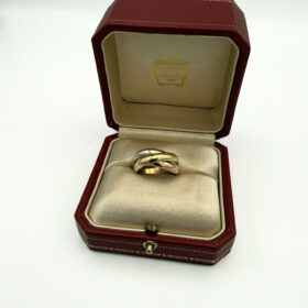 BAGUE CARTIER TRINITY GRAND MODÈLE OR 18K (T.57) — photo 2