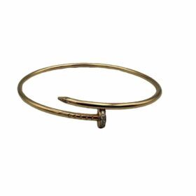 BRACELET CARTIER JUSTE UN CLOU PM OR ROSE 18K DIAMANTS (T.18) — photo 1