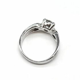 BAGUE SOLITAIRE OR 18K DIAMANT ENV. 1 CT (T.52) — photo 5