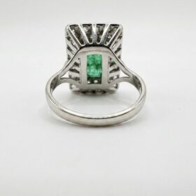 BAGUE OR 18K EMERAUDES ET DIAMANTS (T.49) — photo 4