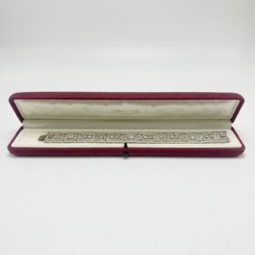 BRACELET ARTICULÉ ART DECO PALTINE ET DIAMANTS ENV. 12,50 CTS (T.18) — photo 4