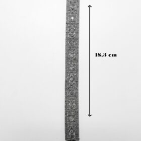 BRACELET ARTICULÉ ART DECO PALTINE ET DIAMANTS ENV. 12,50 CTS (T.18) — photo 5