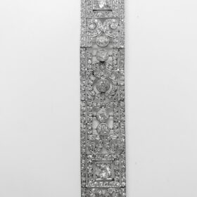 BRACELET ARTICULÉ ART DECO PALTINE ET DIAMANTS ENV. 12,50 CTS (T.18) — photo 6