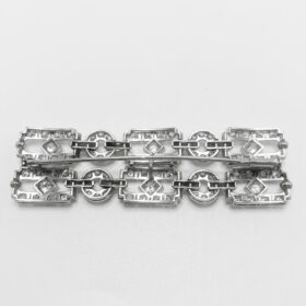 BROCHE STYLE ART DECO 14K ET DIAMANTS — photo 2