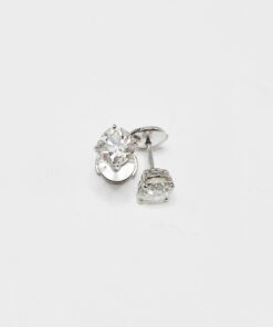 BOUCLES D’OREILLES PUCES OR 18K ENV. 1 CT(x2)