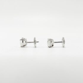 BOUCLES D’OREILLES PUCES OR 18K ENV. 1 CT(x2) — photo 4
