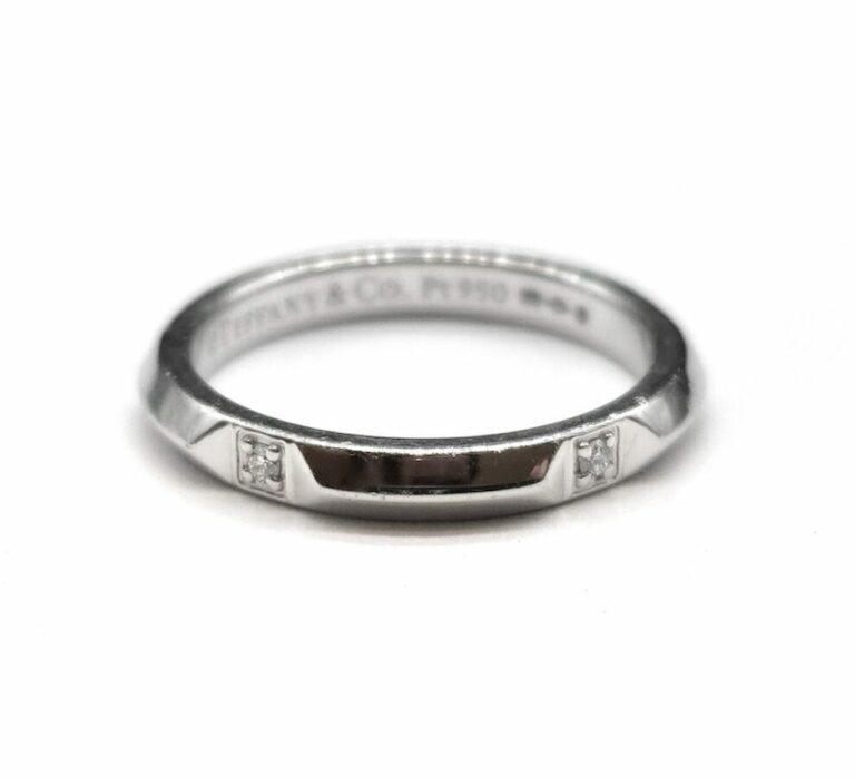 ALLIANCE TIFFANY & CO "TIFFANY TRUE" PLATINE ET DIAMANTS (T.52)