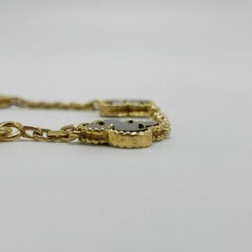 SAUTOIR VAN CLEEF & ARPELS VINTAGE ALHAMBRA 20 MOTIFS OR 18K ONYX — photo 8