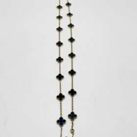 SAUTOIR VAN CLEEF & ARPELS VINTAGE ALHAMBRA 20 MOTIFS OR 18K ONYX — photo 5