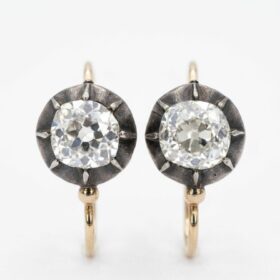 Boucle d’oreilles «  dormeuses » diamants env. 1 carat (x2) — photo 1