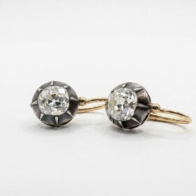 Boucle d’oreilles «  dormeuses » diamants env. 1 carat (x2) — photo 4